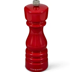 Cole u0026 Mason Cole & Mason London 18cm Beech Wood Salt Mill - Gloss Red