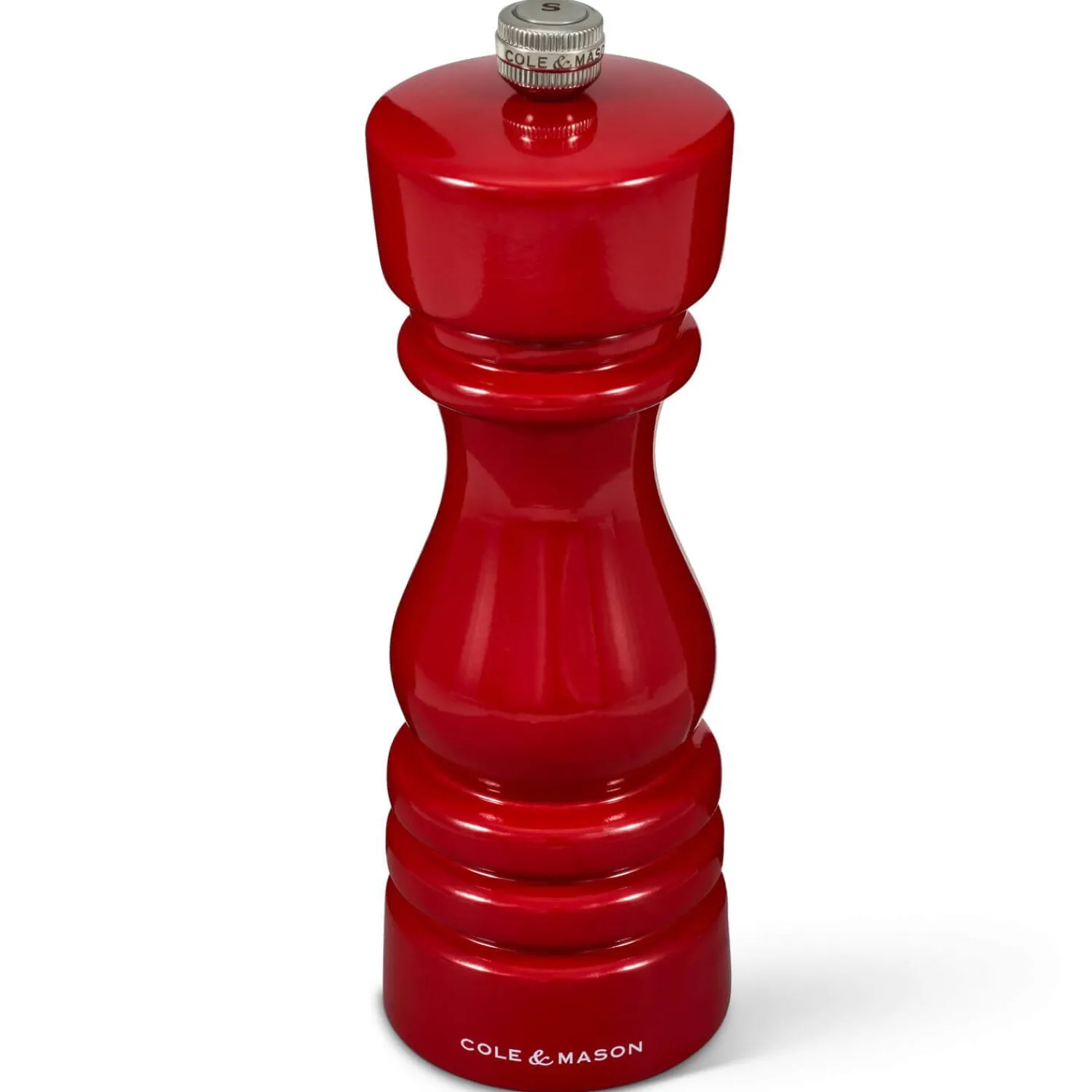 Cole u0026 Mason Cole & Mason London 18cm Beech Wood Salt Mill - Gloss Red