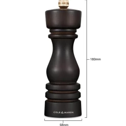 Cole u0026 Mason Cole & Mason London 18cm Beech Wood Salt Mill - Chocolate