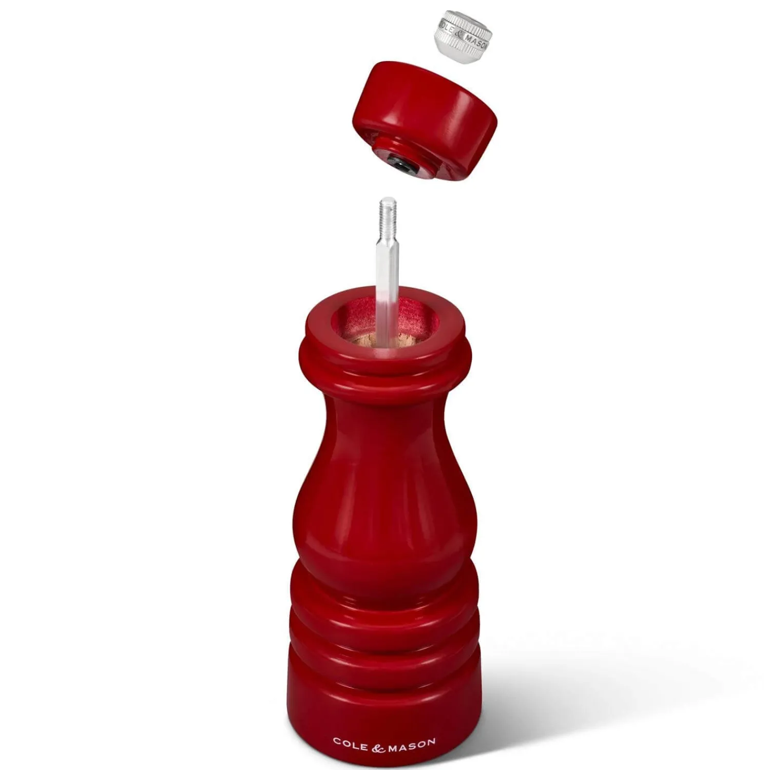 Cole u0026 Mason Cole & Mason London 18cm Beech Wood Pepper Mill - Gloss Red