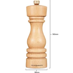 Cole u0026 Mason Cole & Mason London 18cm Beech Wood Pepper Mill - Natural Beech