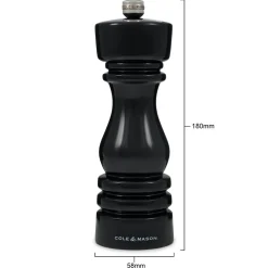 Cole u0026 Mason Cole & Mason London 18cm Beech Wood Salt Mill - Gloss Black