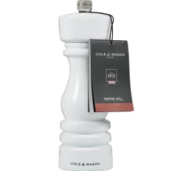 Cole u0026 Mason Cole & Mason London 18cm Beech Wood Pepper Mill - Gloss White