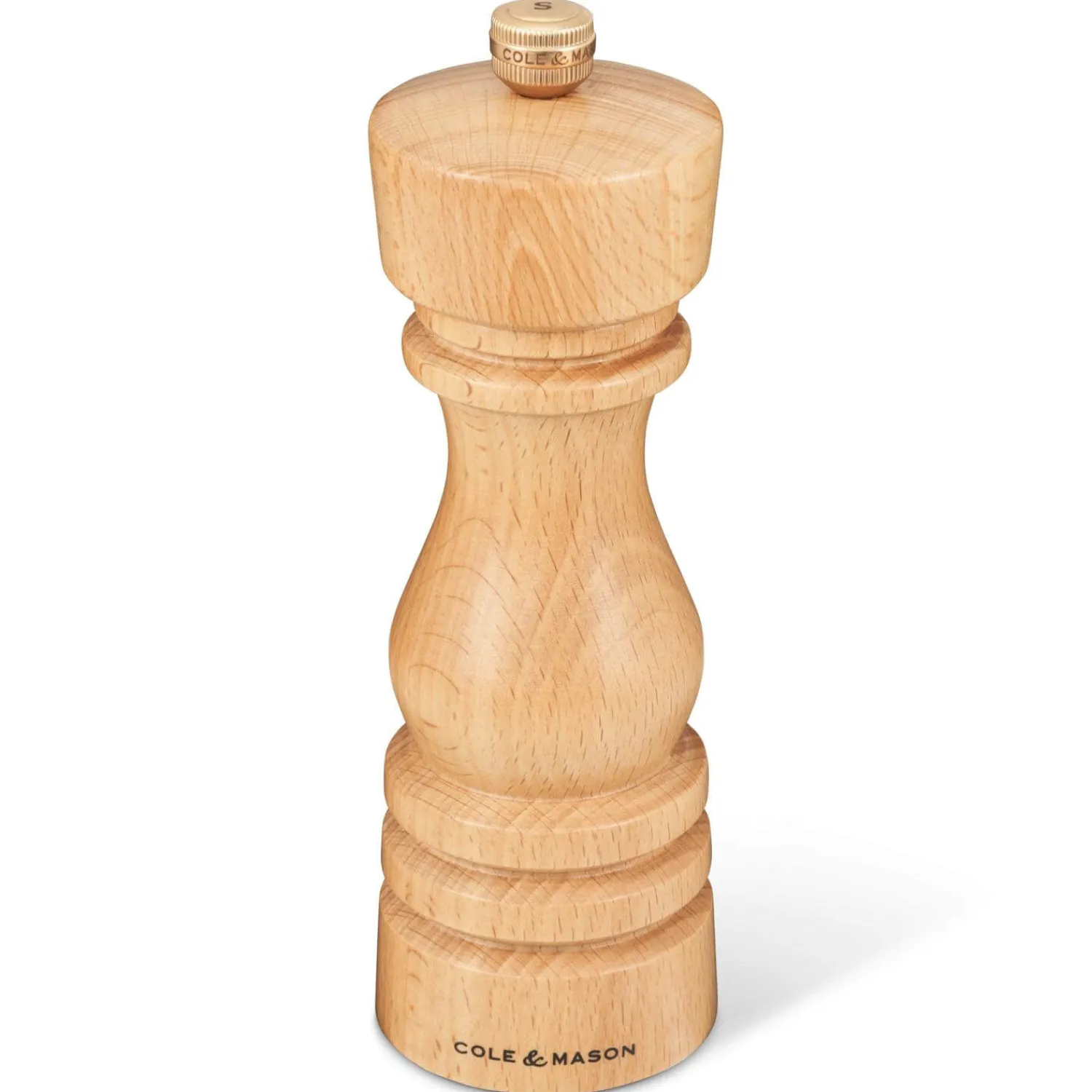 Cole u0026 Mason Cole & Mason London 18cm Beech Wood Salt Mill - Natural Beech