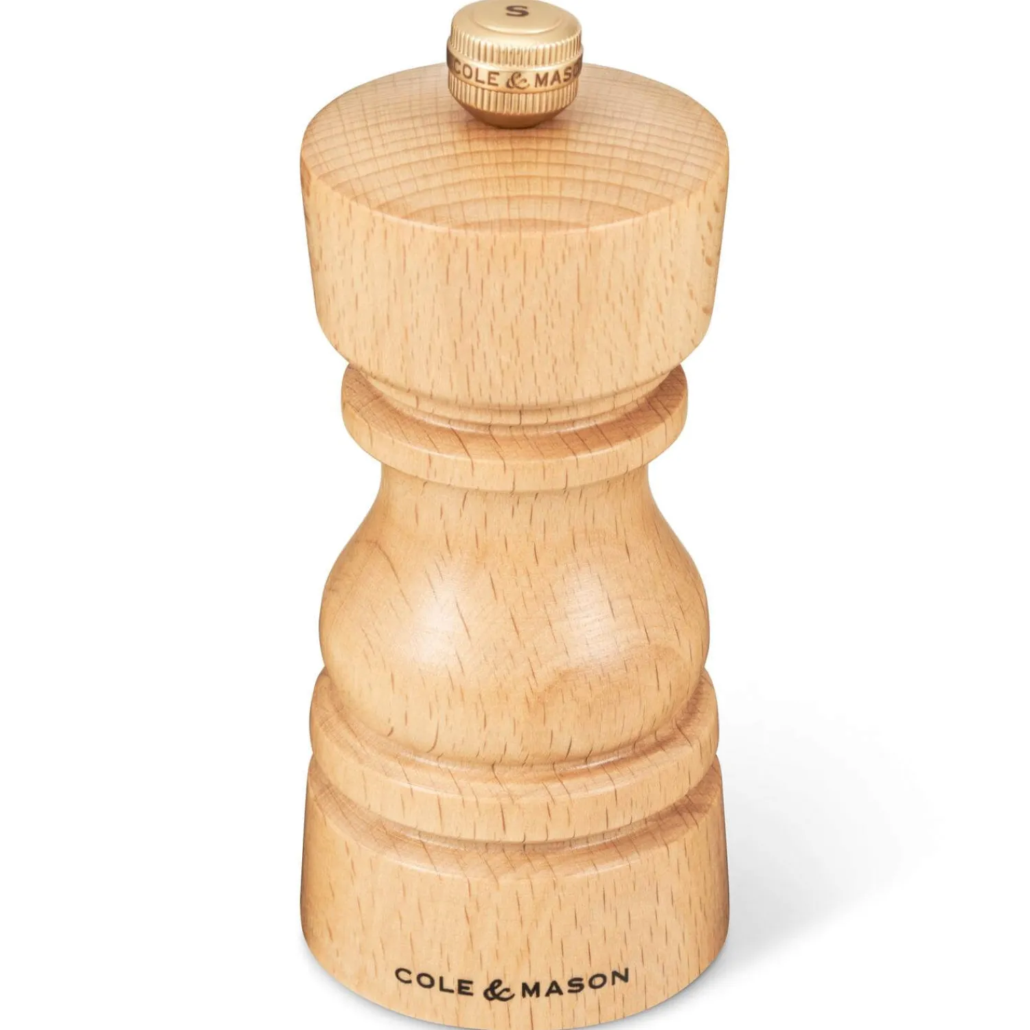 Cole u0026 Mason Cole & Mason London 13cm Beech Wood Salt Mill - Natural Beech