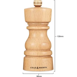 Cole u0026 Mason Cole & Mason London 13cm Beech Wood Salt Mill - Natural Beech