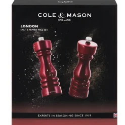 Cole u0026 Mason Cole & Mason London 18cm Salt & Pepper Mill Set - Red Gloss