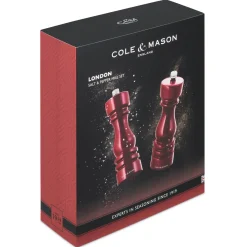 Cole u0026 Mason Cole & Mason London 18cm Salt & Pepper Mill Set - Red Gloss