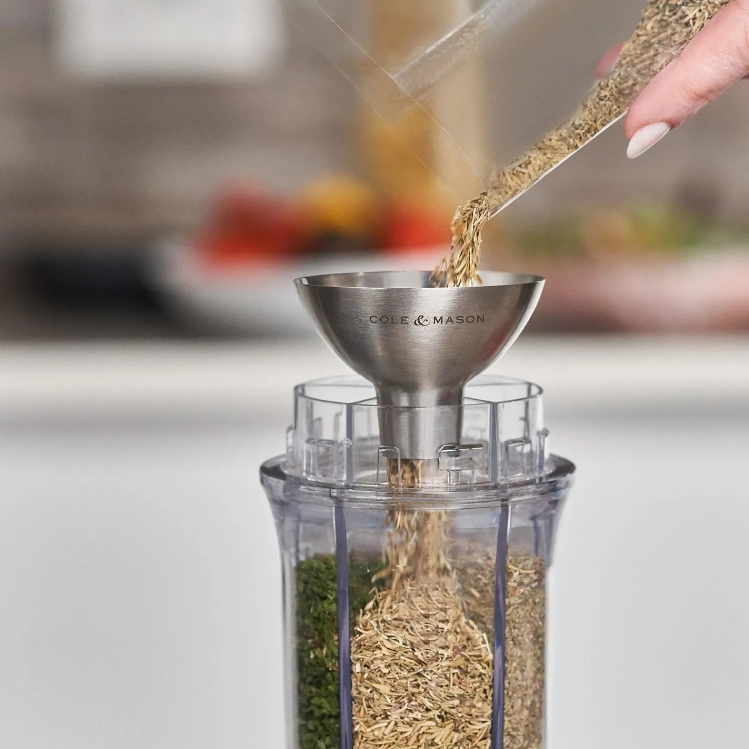 Cole u0026 Mason Cole & Mason Saunderton Herb 20cm Storage Shaker - Filled