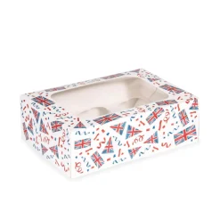 Creative Party 6 Cupcake Box - Union Jack
