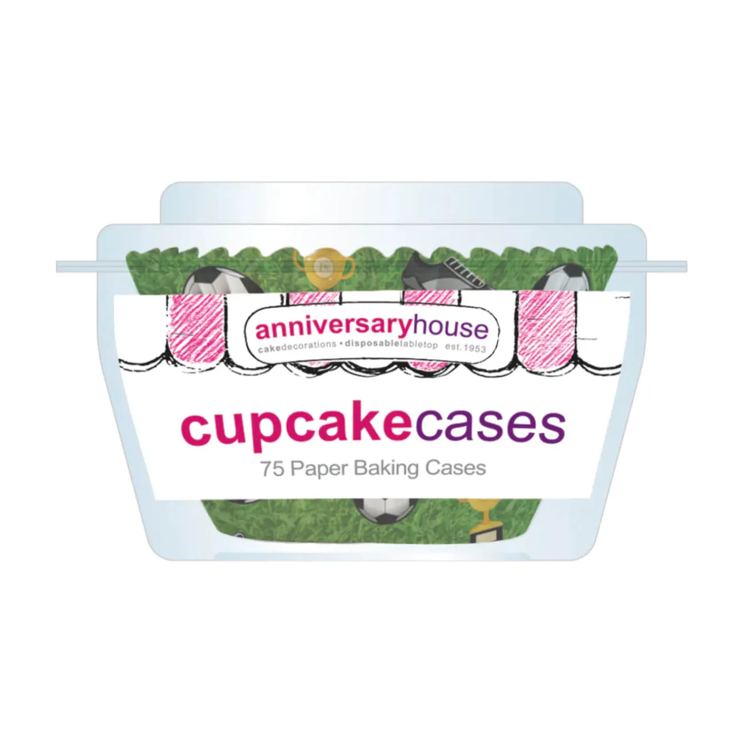 Creative Party 75 Pack Cupcake Cases - Football