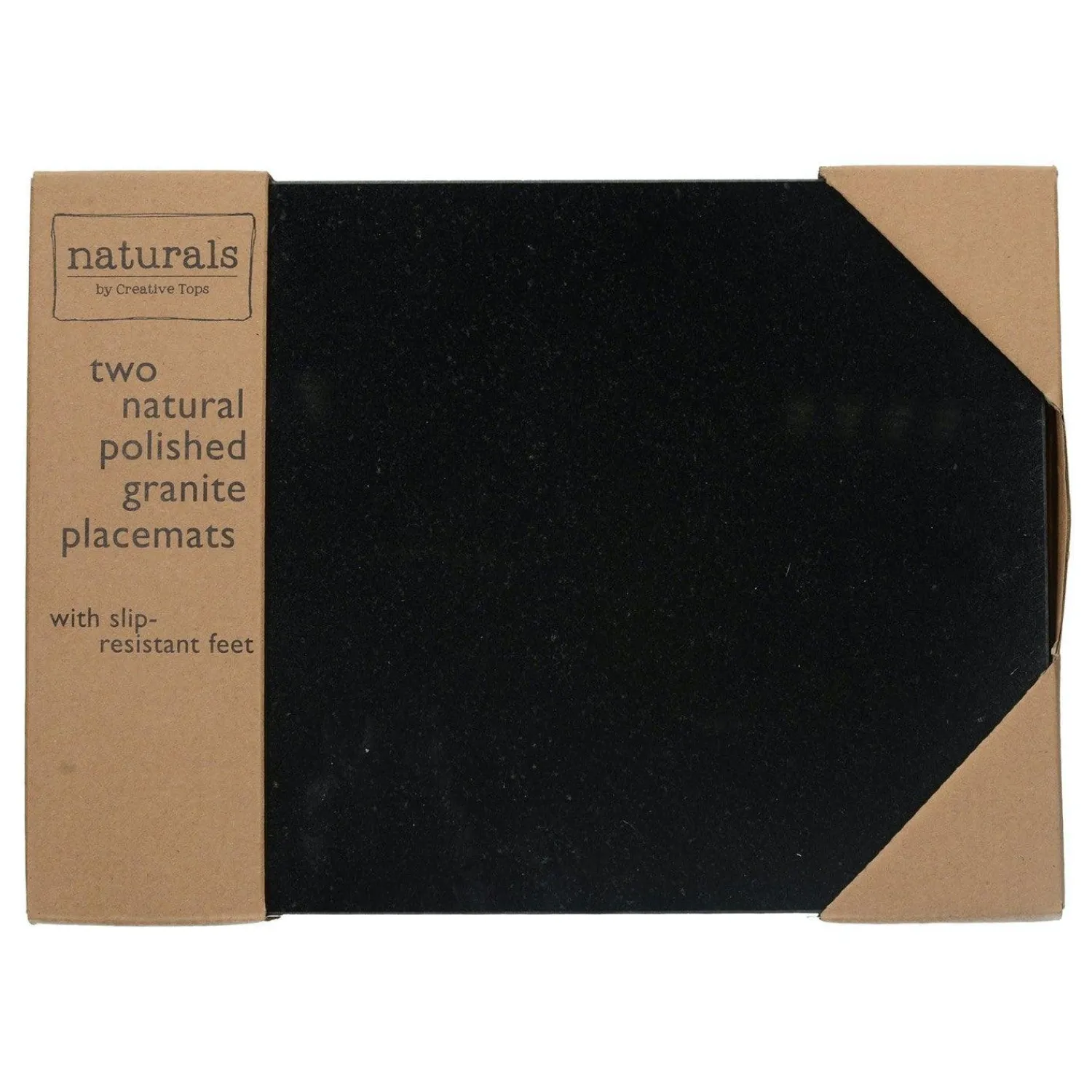 Creative Tops Naturals 2 Piece Rectangle Placemat Set - Granite