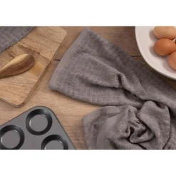 Cuisinart Pack of 2 Antimicrobial Professional Bamboo Sculpted Tea Towel - Light Grey