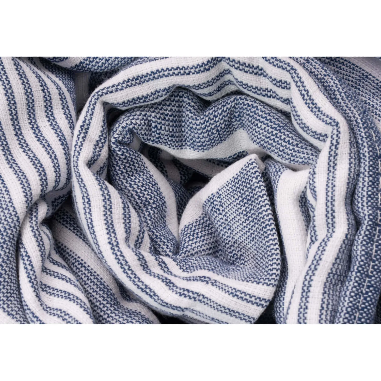 Cuisinart Pack of 2 Antimicrobial Professional Fouta Yarn Dye Tea Towel - Blue Stripe