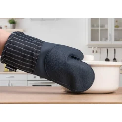 Cuisinart Silicone Oven Mitt - Denim Pinstripe
