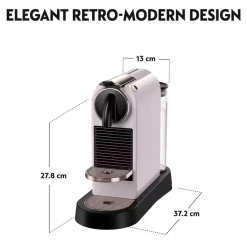 De'Longhi De'Longhi EN167-P Nespresso CitiZ Capsule Espresso Coffee Machine - Pink