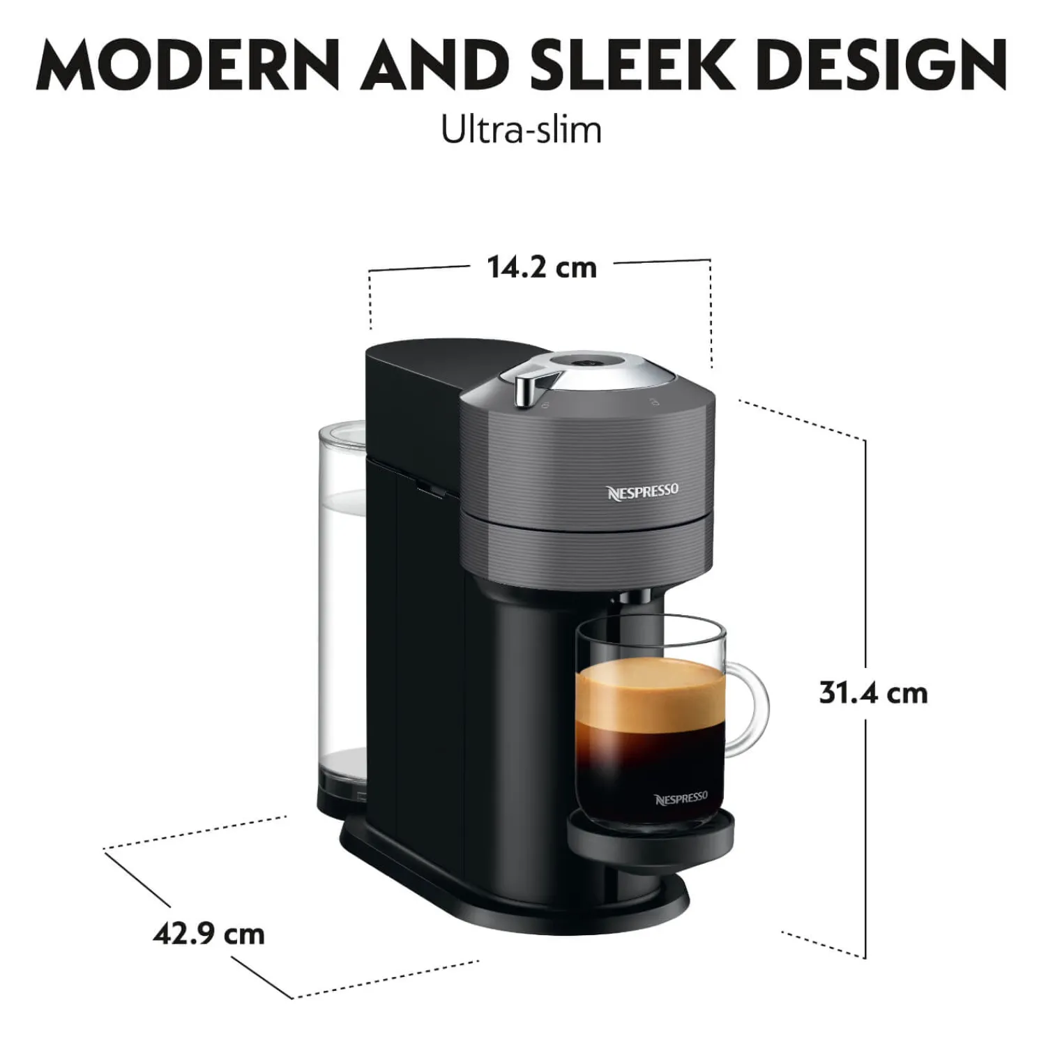De'Longhi De'Longhi ENV120.GY Nespresso Vertuo Next Coffee Machine - Grey