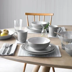 Denby Elements Light Grey Coupe Cereal Bowl - 17cm