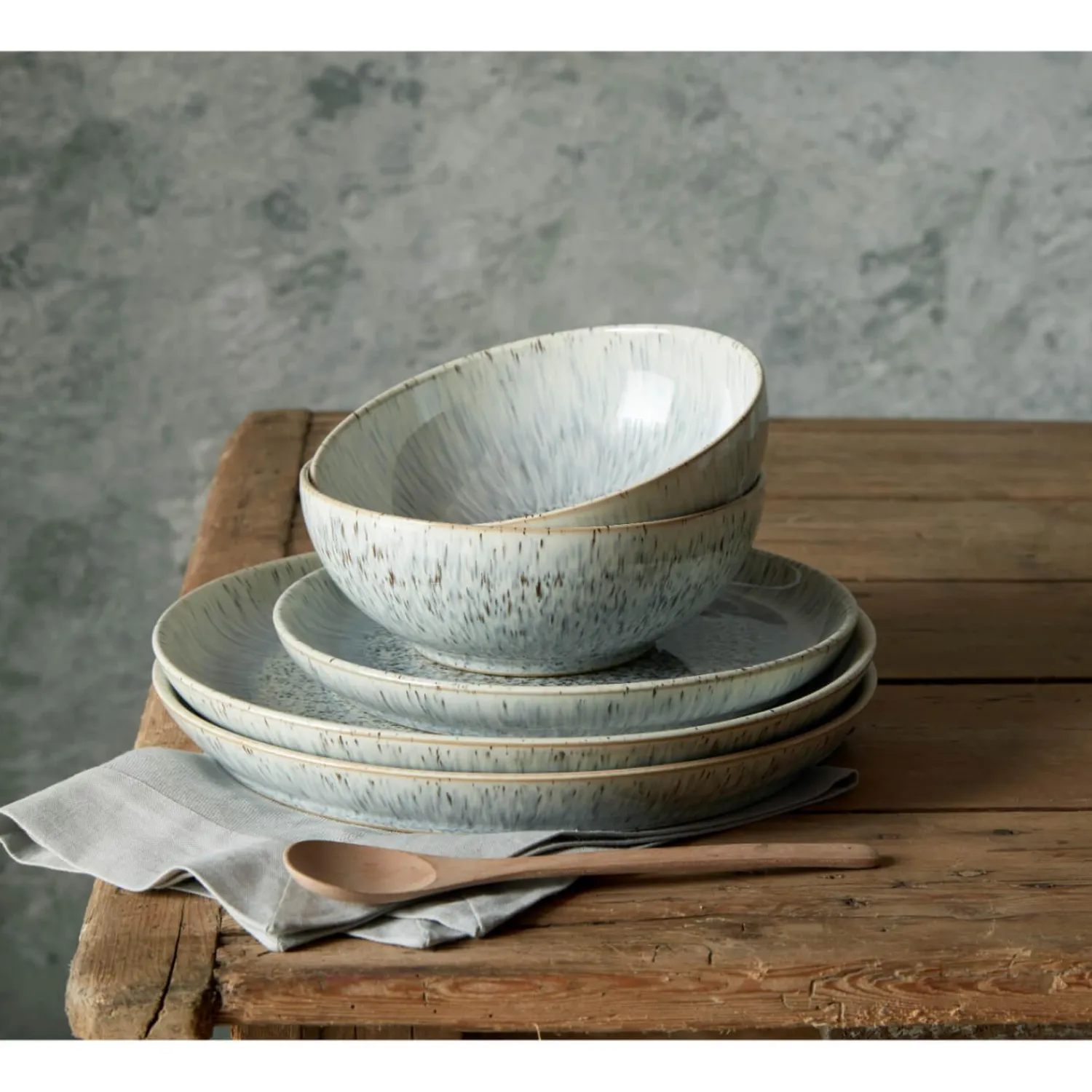 Denby Halo Speckle Coupe Dinner Plate - 26cm