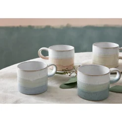 Denby Stoneware Kiln Accents 295ml Small Ridged Mug - Light Blue