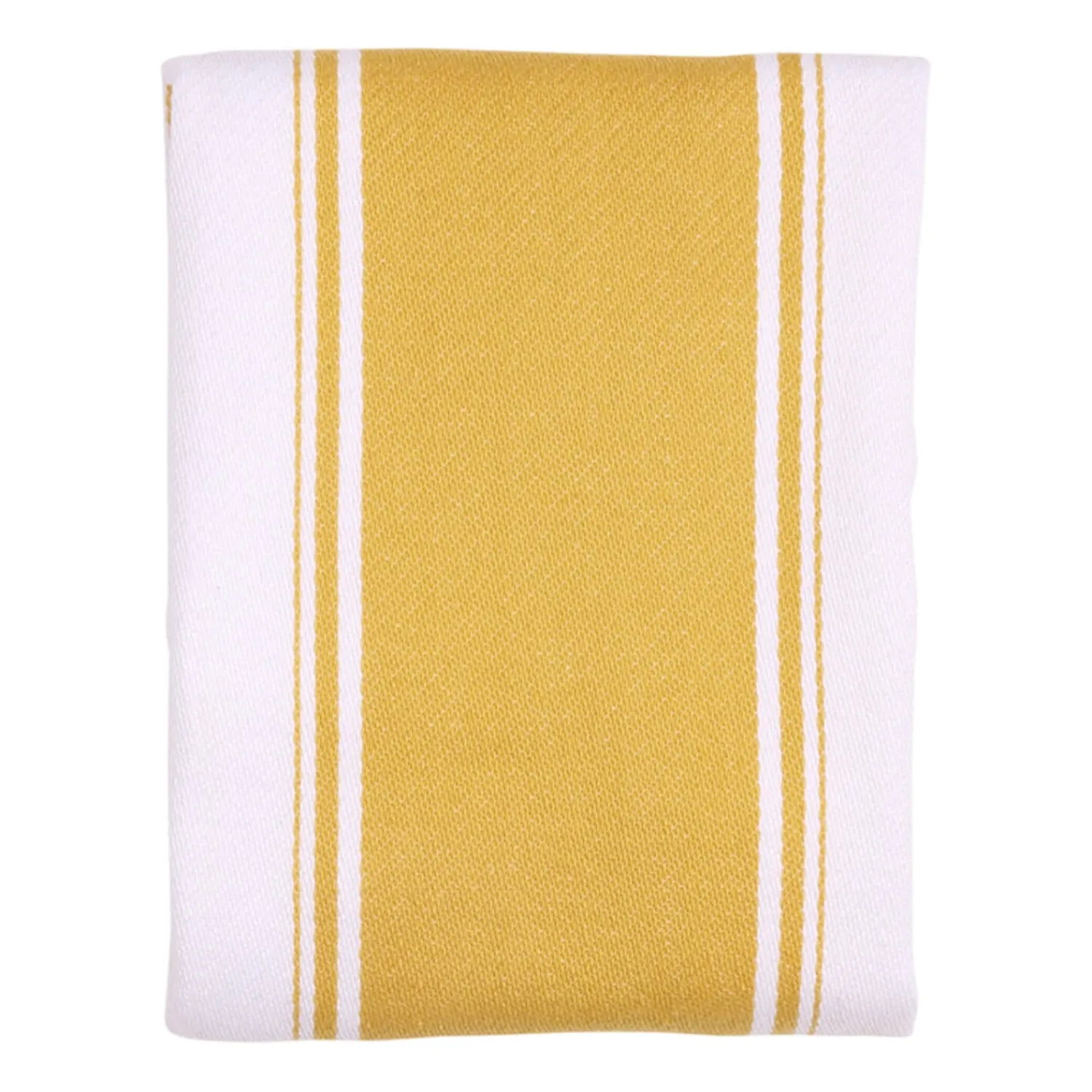 Dexam Love Colour Striped Cotton Tea Towel - Ochre