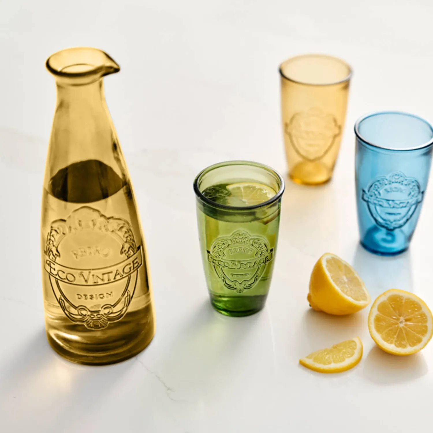 Sintra Dexam 100% Recycled Glass 1 Litre Carafe - Ochre