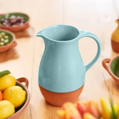 Sintra Dexam Glazed 3L Terracotta Jug - Duck Egg