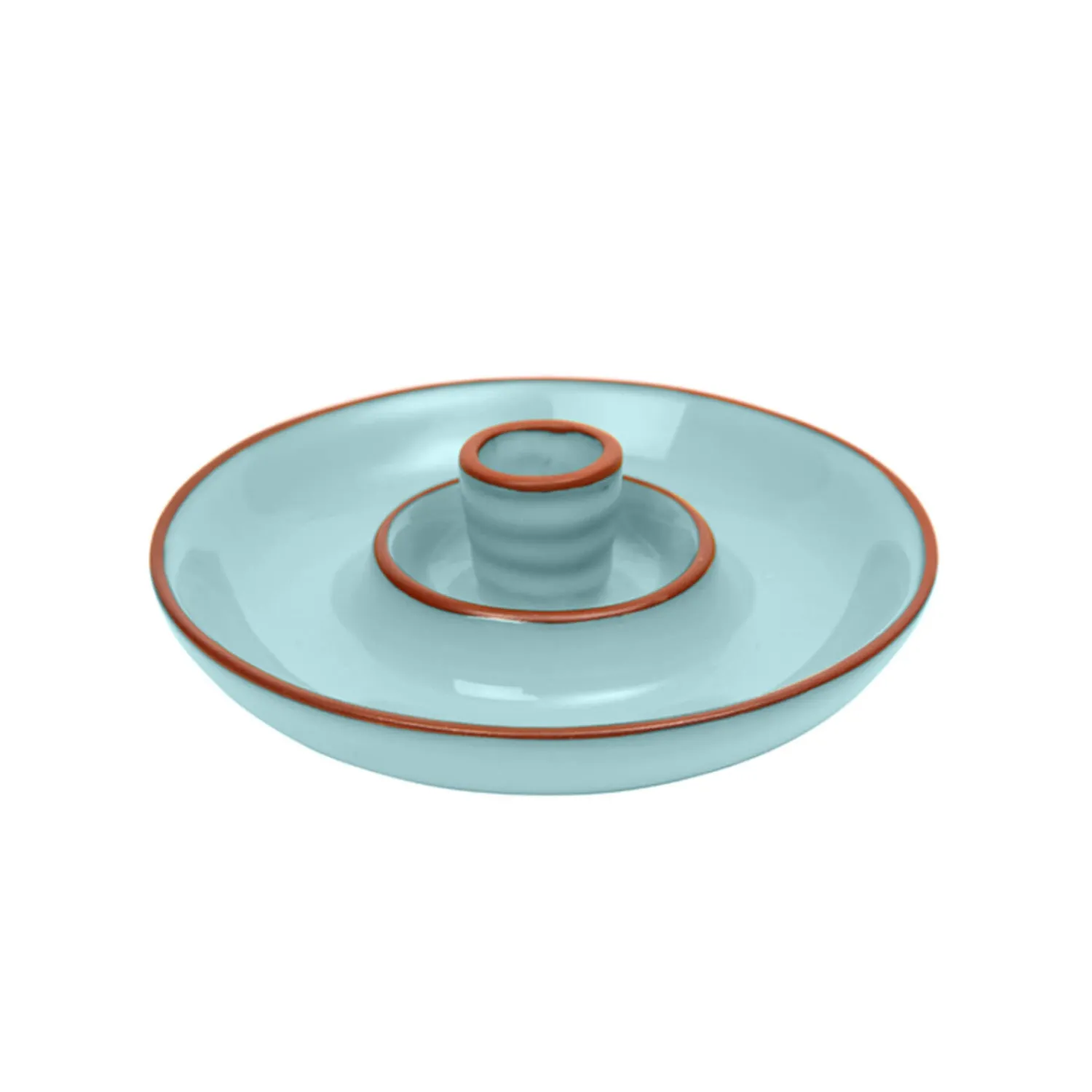 Sintra Dexam Glazed Terracotta Olive Dish - Duck Egg