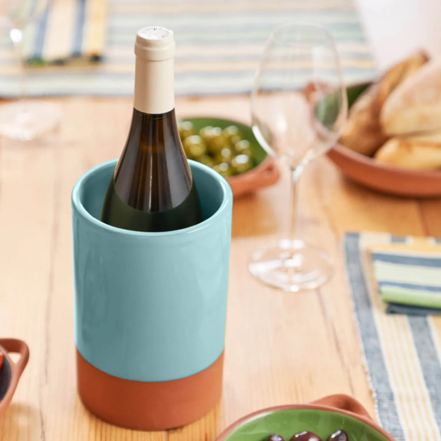 Sintra Dexam Glazed Terracotta Wine Cooler - Duck Egg