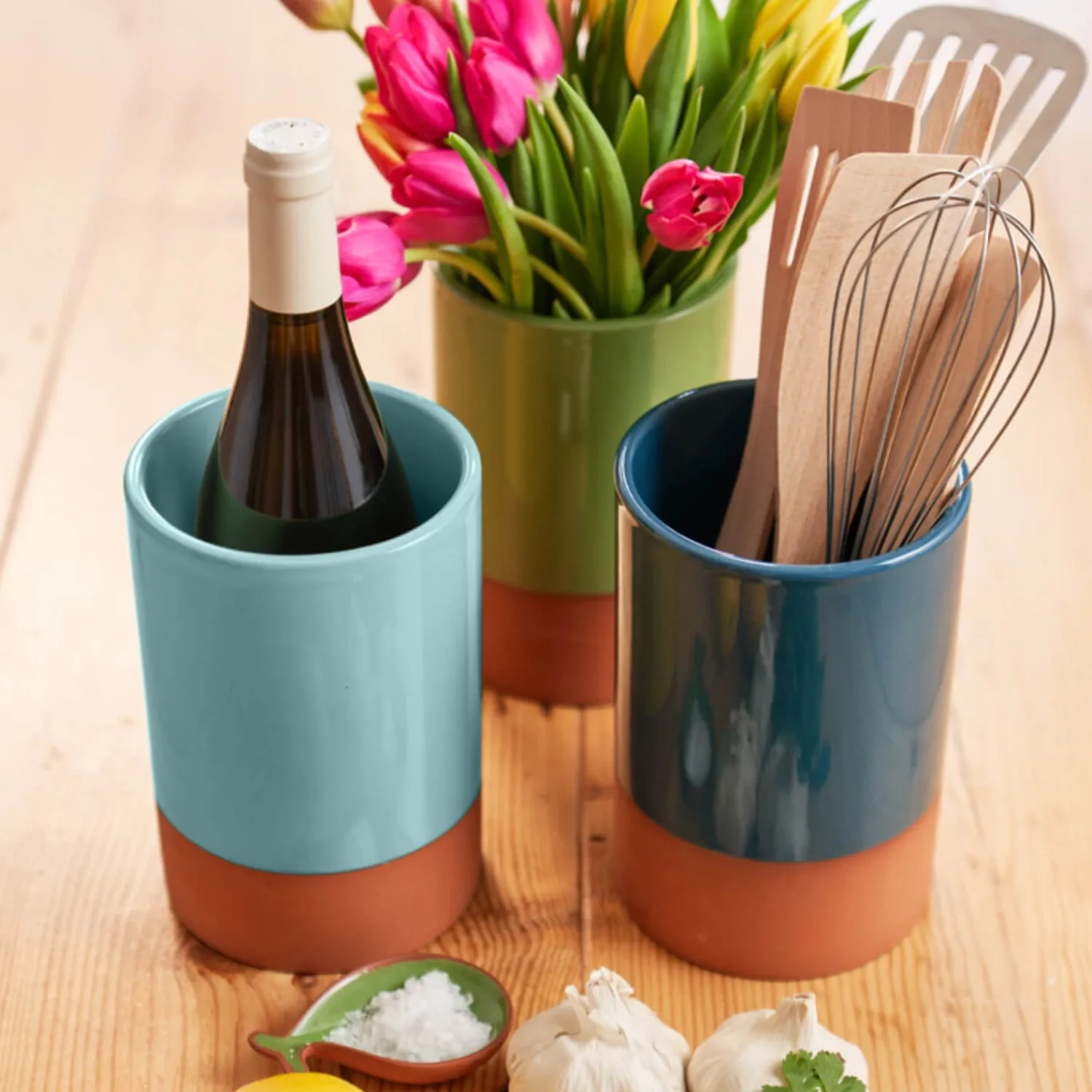 Sintra Dexam Glazed Terracotta Wine Cooler - Duck Egg