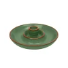 Sintra Dexam Glazed Terracotta Olive Dish - Green