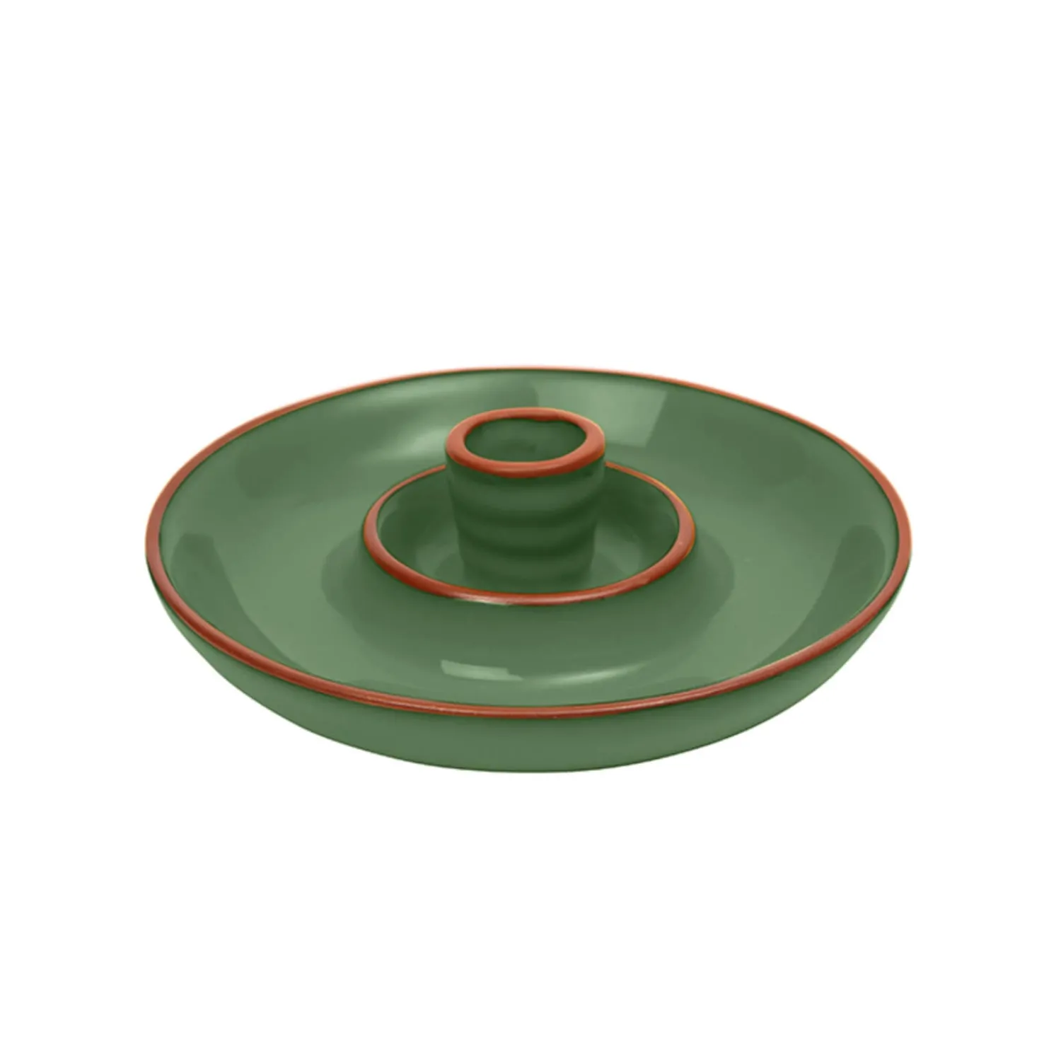 Sintra Dexam Glazed Terracotta Olive Dish - Green