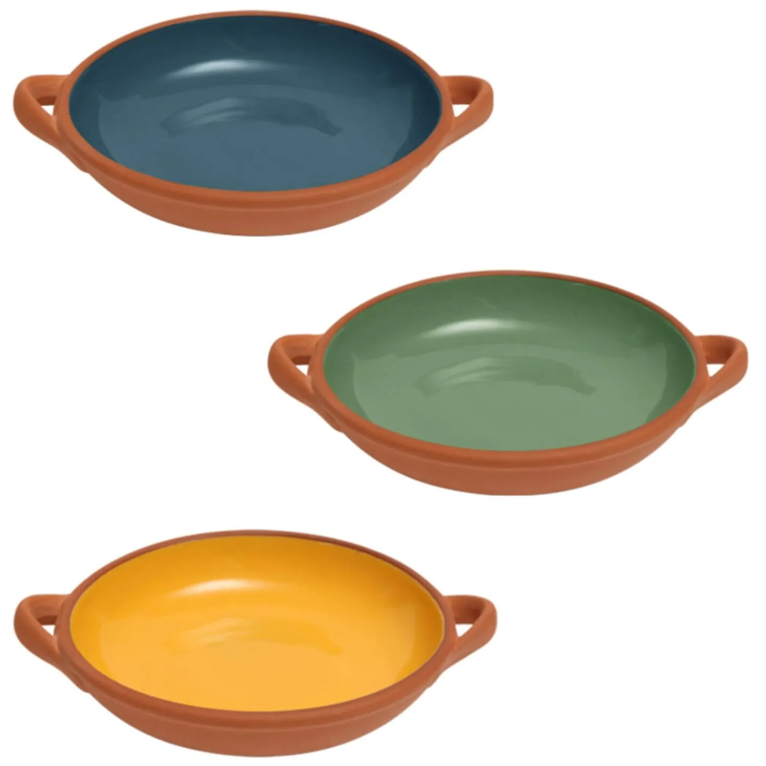 Dexam Sintra Large Glazed Terracotta Tapas Dish - Ink Blue