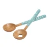 Sintra Dexam Mango Wood Spotted Salad Servers - Duck Egg
