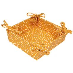 Sintra Dexam Recycled Cotton Spotted Bread Basket - Ochre
