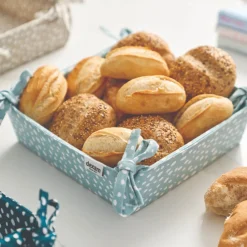 Sintra Dexam Recycled Cotton Spotted Bread Basket - Duck Egg