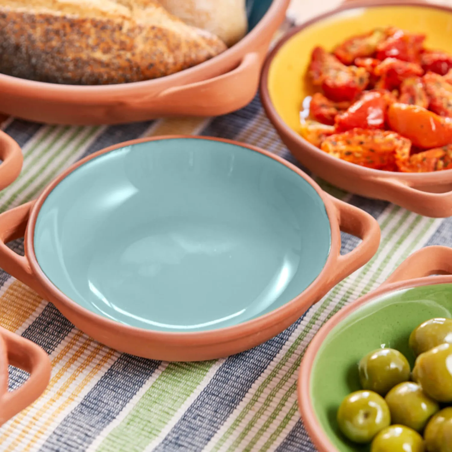 Sintra Dexam Small Glazed Terracotta Tapas Dish - Duck Egg