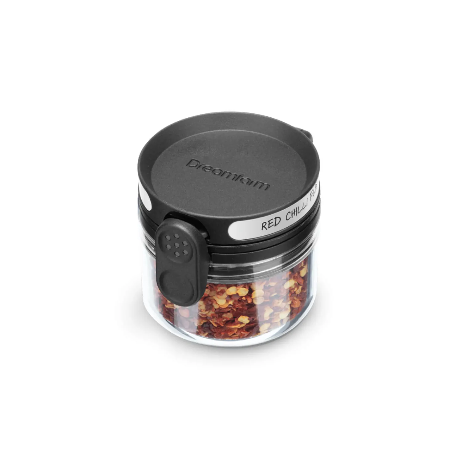 DreamFarm Orlid Stackable Glass Jar with Double Lid - Black