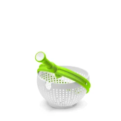 DreamFarm Spina Colander & Salad Spinner - Green & White