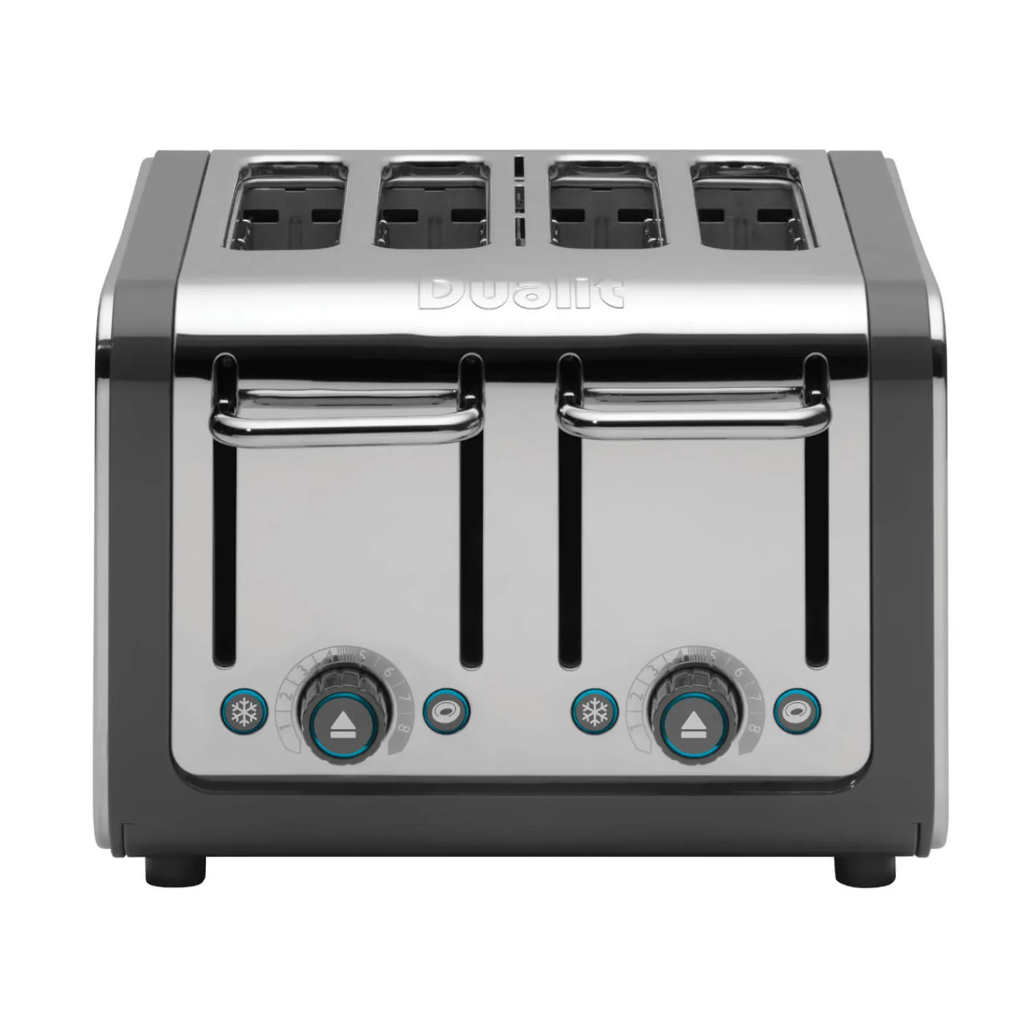 Dualit Architect 1.5 Litre Jug Kettle & 4 Slot Toaster Set - Grey & Stainless Steel