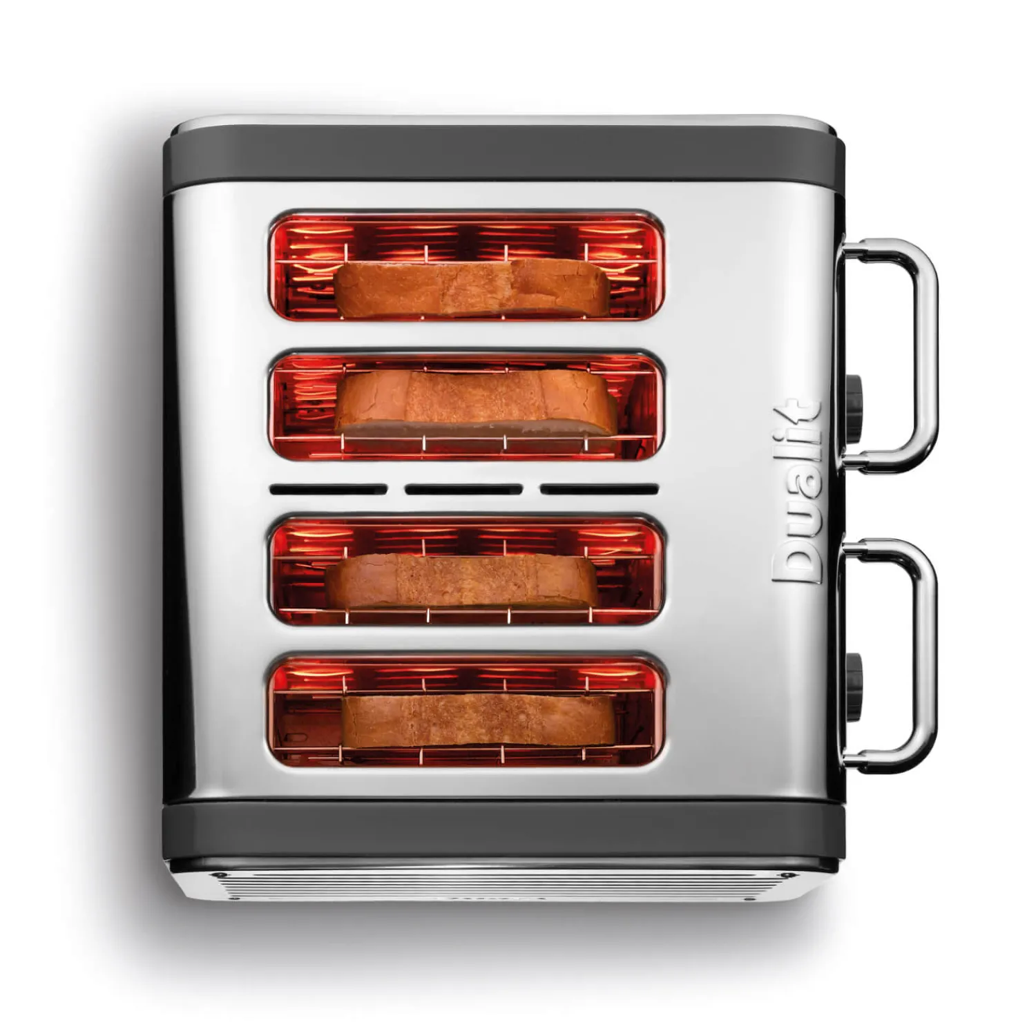 Dualit Architect 1.5 Litre Jug Kettle & 4 Slot Toaster Set - Grey & Stainless Steel