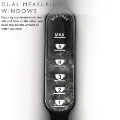 Dualit Lite 1.5 Litre Jug Kettle & 2-Slice Toaster Set - Black & Stainless Steel