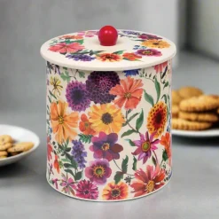 EMMA BRIDGEWATER Biscuit Barrel - Garden Flowers
