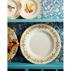 EMMA BRIDGEWATER Earthenware 6 1/2" Plate - Lovebirds Coral
