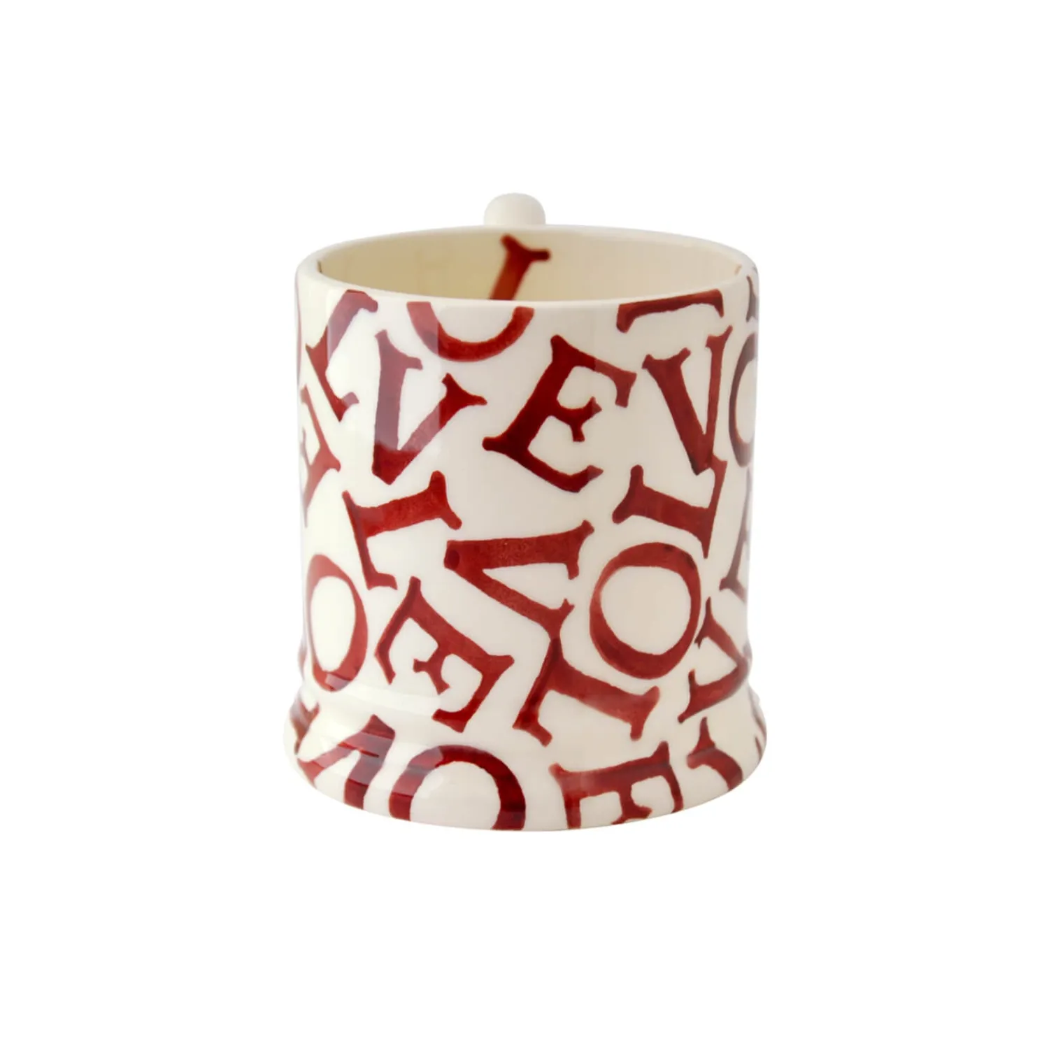 EMMA BRIDGEWATER Half Pint Mug - L.O.V.E - Polka Red