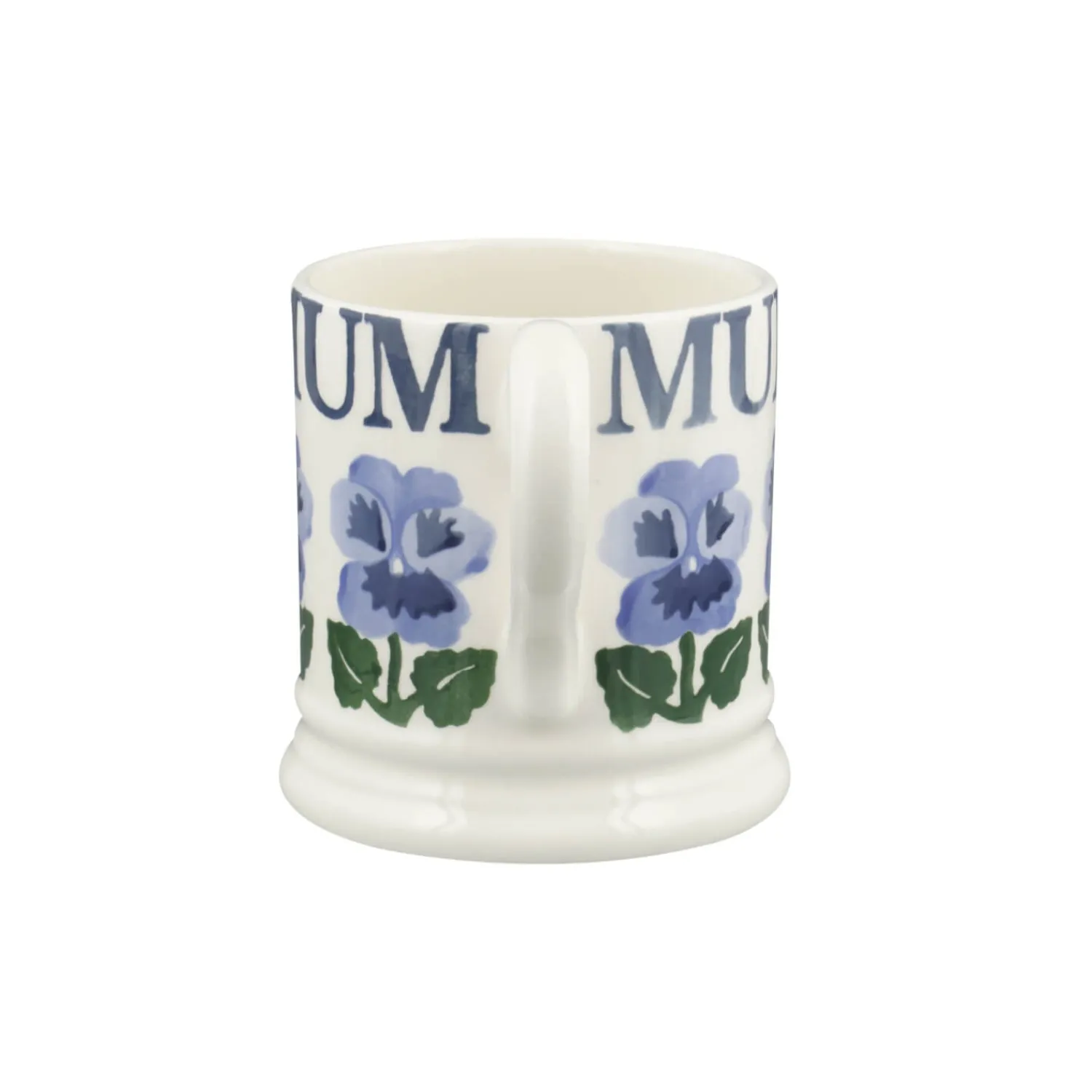 EMMA BRIDGEWATER Half Pint Mug - Blue Pansies - Mum