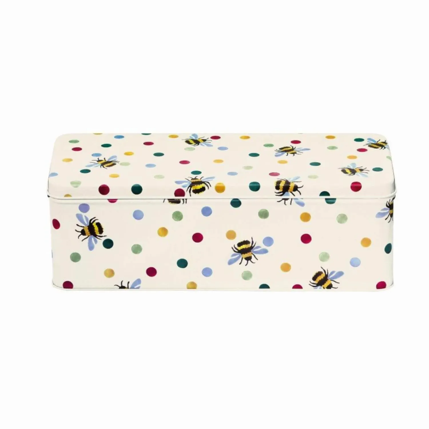 EMMA BRIDGEWATER Long Deep Rectangular Tin - Polka Bee