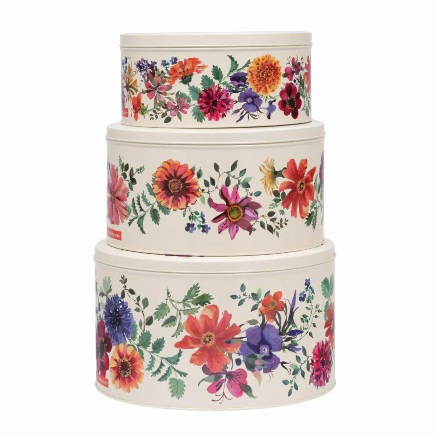EMMA BRIDGEWATER Set of 3 Round Cake Tins - Garden Flowers