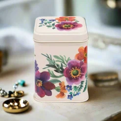 EMMA BRIDGEWATER Small Square Tin - Garden Flowers