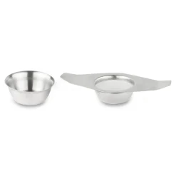 GRUNWERG Cafe Ole Stainless Steel Winged Tea Strainer